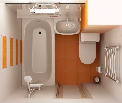 Плануючи зони в суміщеної ванній кімнаті, важливо пам'ятати, що повинно бути враховано те мінімальна відстань, яке знаходиться між стінами і встановленим сантехнічним обладнанням: